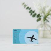 Vliegtuig - bedrijf visitekaartje (Staand voorkant)