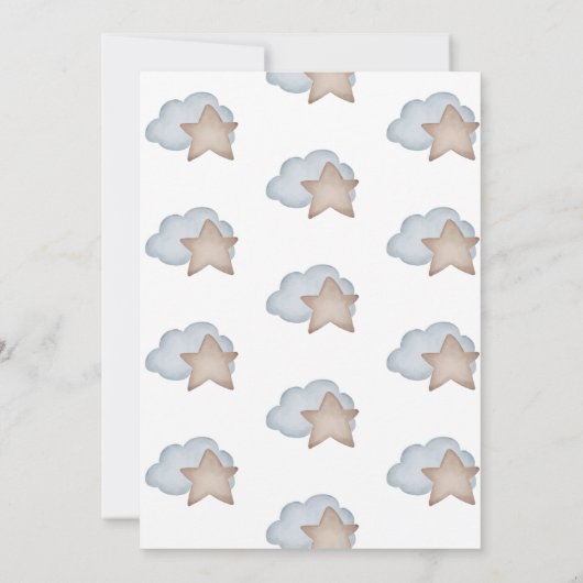 Vliegtuig Beer-y eerste verjaardag blauw Kaart (Achterkant)