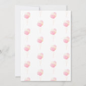 Vliegtuig Beer-y eerste verjaardag roze Kaart (Achterkant)