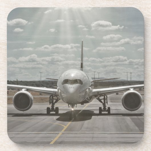 Vliegtuig    bier onderzetter (Voorkant)