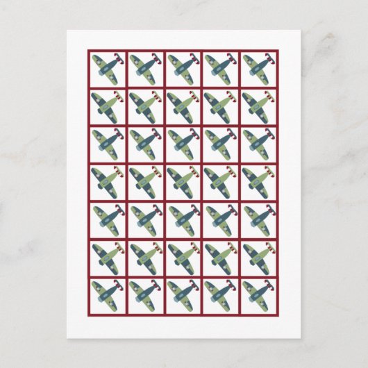  Vliegtuig Bingo Kaart Markers (Voorkant)