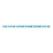 Vliegtuig: Biplane Birthday Party 1,5 inch Satijnen Lint (Voorkant)