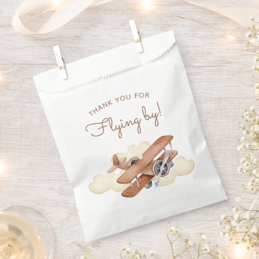  Vliegtuig Biplane Boy's Birthday Bedankzakje (Geknipt)