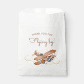  Vliegtuig Biplane Boy's Birthday Bedankzakje (Voorkant)