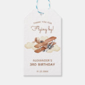  Vliegtuig Biplane Boy's Birthday Favor Cadeaulabel (Voorkant)