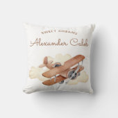  Vliegtuig Biplane Boy's Birthday Napkins Kussen (Voorkant)