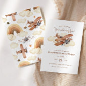  Vliegtuig Biplane Boy's Birthday Party Kaart