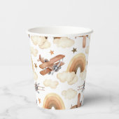 Vliegtuig Biplane Boy's Birthday Party Papieren Bekers (Achterkant)