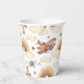 Vliegtuig Biplane Boy's Birthday Party Papieren Bekers (Voorkant)