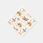 Vliegtuig Biplane Boy's Birthday Pattern Servet (Hoek)