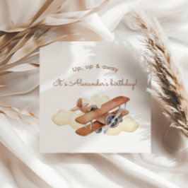  Vliegtuig Biplane Boy's Birthday Servet