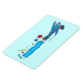 Vliegtuig: Biplane met Happy Birthday Streamer Magneet (Linkerzijde)
