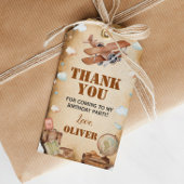  vliegtuig Birthday Dank u Label Cadeaulabel