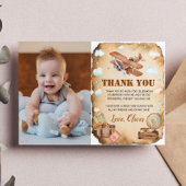  vliegtuig Birthday Foto Hartelijk dank Bedankkaart