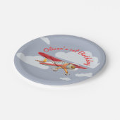 vliegtuig Birthday Papieren Bordje (Gekanteld)
