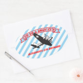 Vliegtuig BIrthday Party Stickers (Envelop)