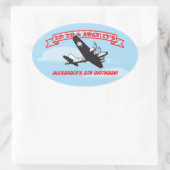 Vliegtuig BIrthday Party Stickers met wolken (Tas)