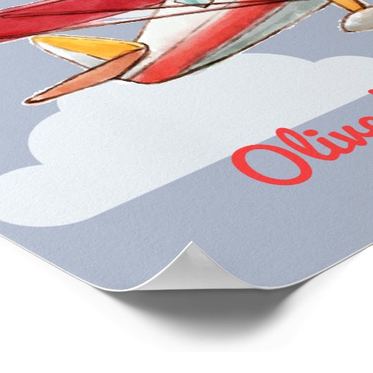  vliegtuig Birthday Poster (Hoek)