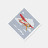  vliegtuig Birthday Servet (Hoek)