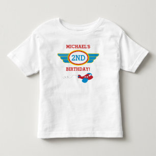 Vliegtuig Birthday T-shirt Toddler Kind