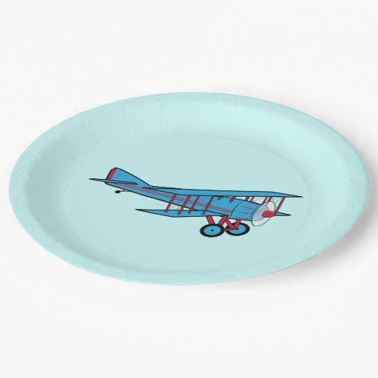 Vliegtuig: Bivliegtuig Papieren Bordje (Gekanteld)