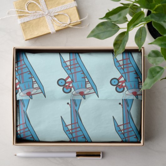Vliegtuig: Bivliegtuig Tissuepapier (Geschenk)