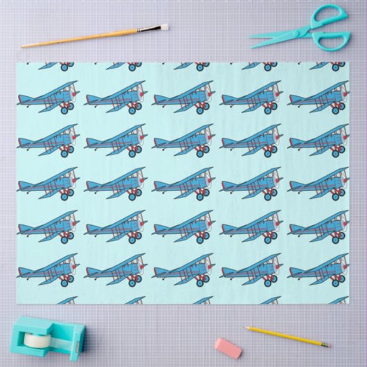 Vliegtuig: Bivliegtuig Tissuepapier (Craft)