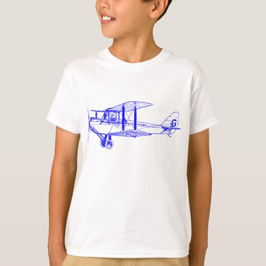 vliegtuig - blauw t-shirt (Voorkant)