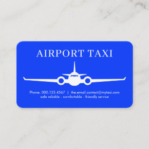Vliegtuig Blauwe Lucht Airport Taxi Visitekaartje