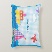 Vliegtuig Blue Sky personaliseren Accent Kussen (Voorkant(Verticaal))