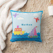 Vliegtuig Blue Sky personaliseren Kussen (Deken)