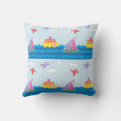 Vliegtuig Blue Sky personaliseren Kussen (Achterkant)