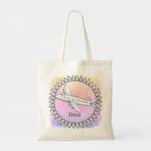 Vliegtuig boodschappentas tote bag