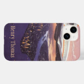  vliegtuig boven de Hudson, New York City Case-Mate iPhone Case (Achterkant (horizontaal))