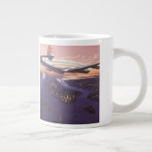  vliegtuig boven de Hudson, New York City Grote Koffiekop (Rechts)