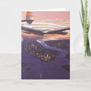  vliegtuig boven de Hudson, New York City Kaart