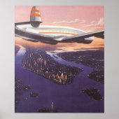 vliegtuig boven de Hudson, New York City Poster (Voorkant)