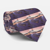  vliegtuig boven de Hudson, New York City Stropdas (Opgerold)