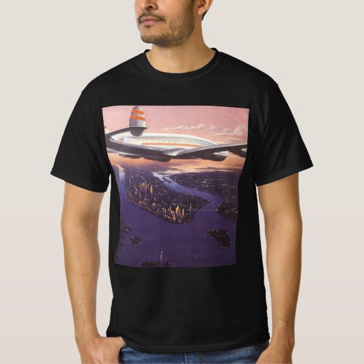 vliegtuig boven de Hudson, New York City T-shirt (Voorkant)