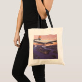  vliegtuig boven de Hudson, New York City Tote Bag (Voorkant (product))