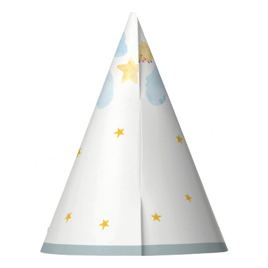 Vliegtuig boven Teddy Bear Animal Planthday Feesthoedjes (Achterkant)