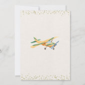  vliegtuig Boy Birthday Party Invitation Kaart (Achterkant)