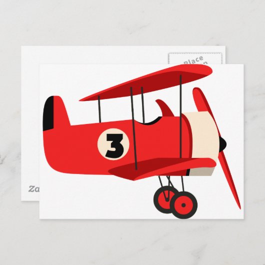  vliegtuig briefkaart (Voorkant / Achterkant)