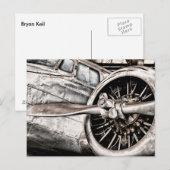  vliegtuig briefkaart (Voorkant / Achterkant)