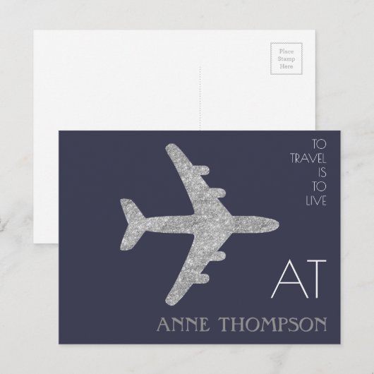 vliegtuig briefkaart (Voorkant / Achterkant)