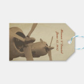  vliegtuig bruiloft gunst Labels Cadeaulabel (Voorkant (Horizontaal))