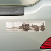  vliegtuig bumpersticker (Op auto)