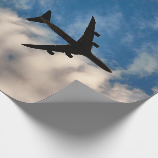 vliegtuig cadeaupapier (Hoek)