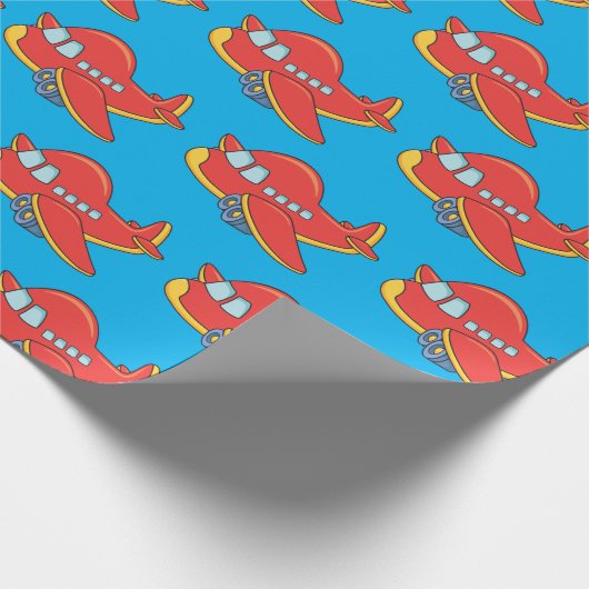 vliegtuig cadeaupapier (Hoek)