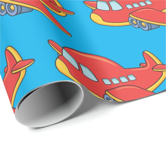 vliegtuig cadeaupapier (Rol Hoek)